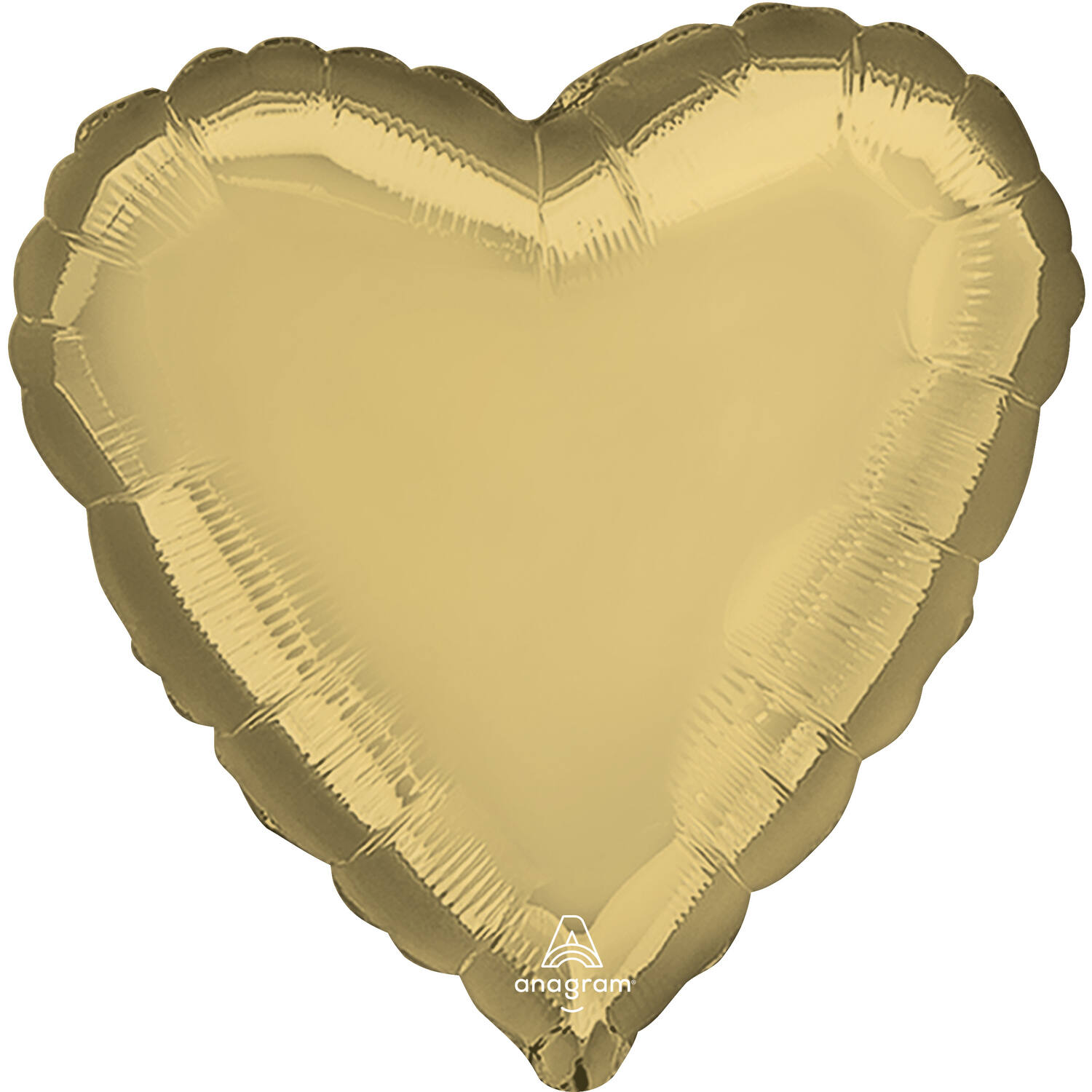 Foil Balloon - Shape - Heart - White Gold - 45 cm